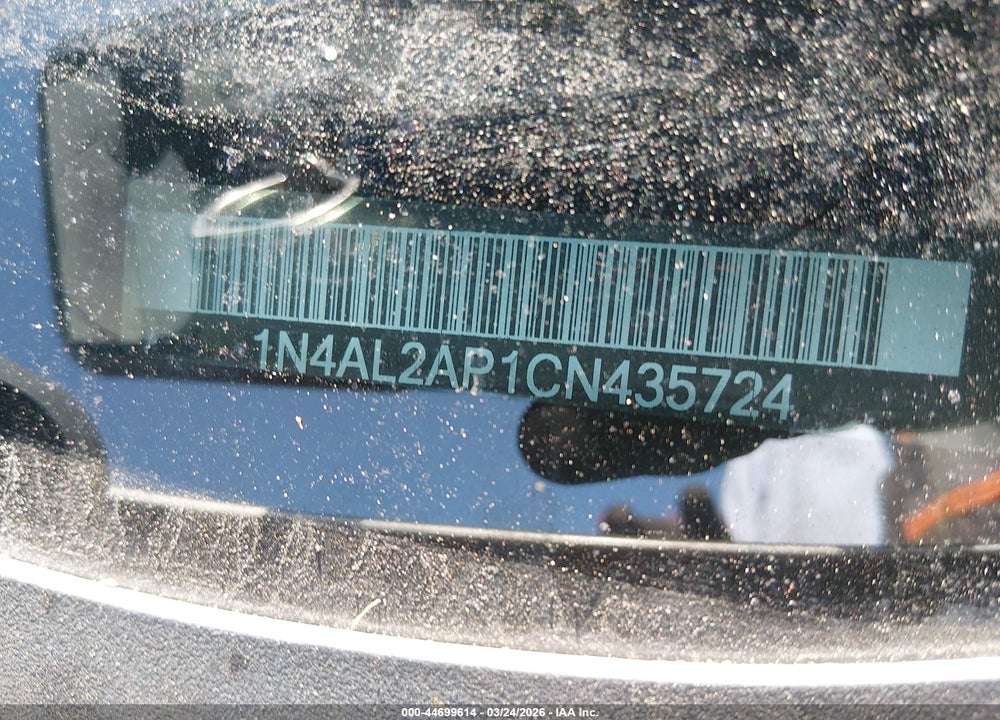 2012 NISSAN ALTIMA 2.5 S VIN: 1N4AL2AP1CN435724