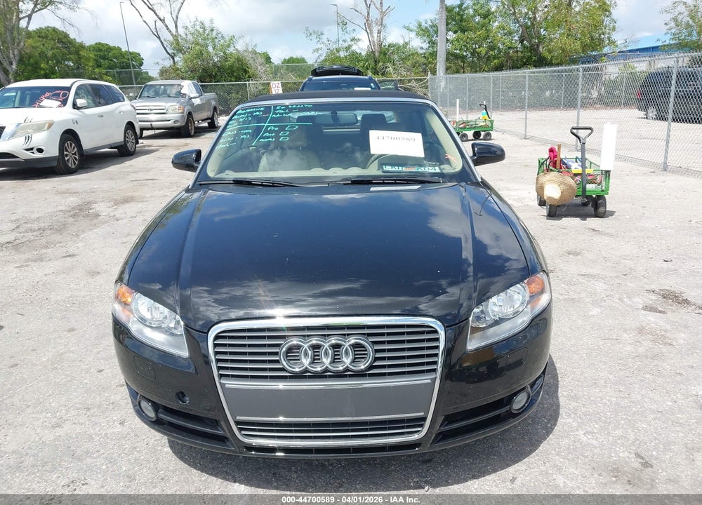2008 AUDI A4 2.0T VIN: WAUAF48H78K012230