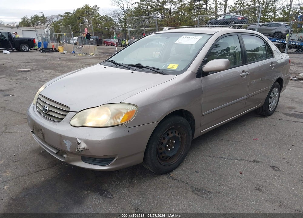 2003 TOYOTA COROLLA LE VIN: 2T1BR32E03C125325