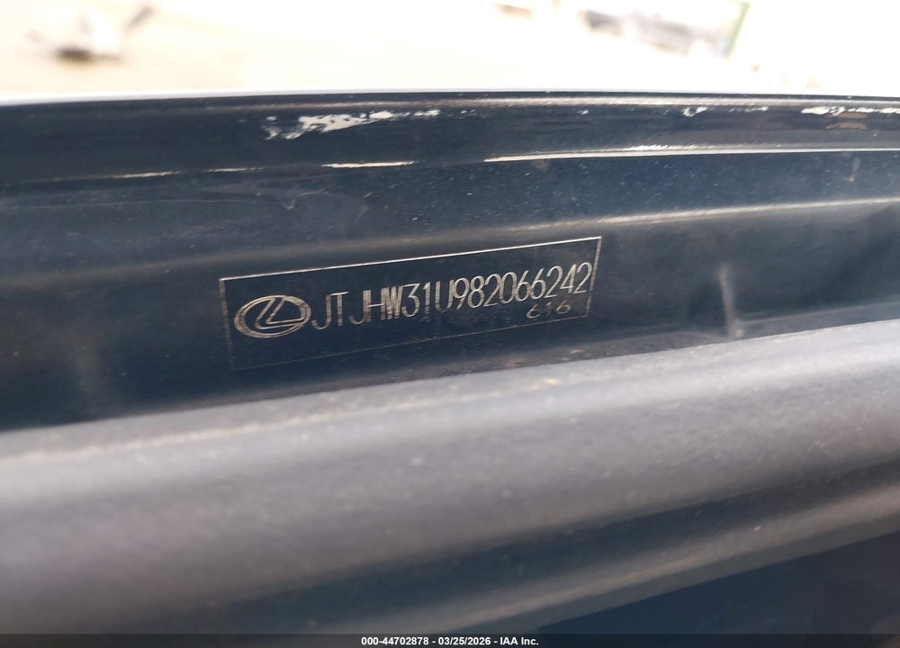 2008 LEXUS RX 400H VIN: JTJHW31U982066242