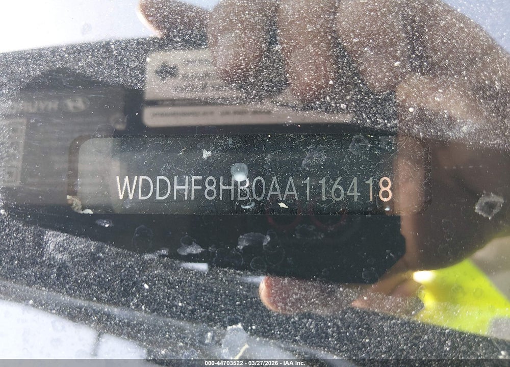 2010 MERCEDES-BENZ E 350 4MATIC VIN: WDDHF8HB0AA116418