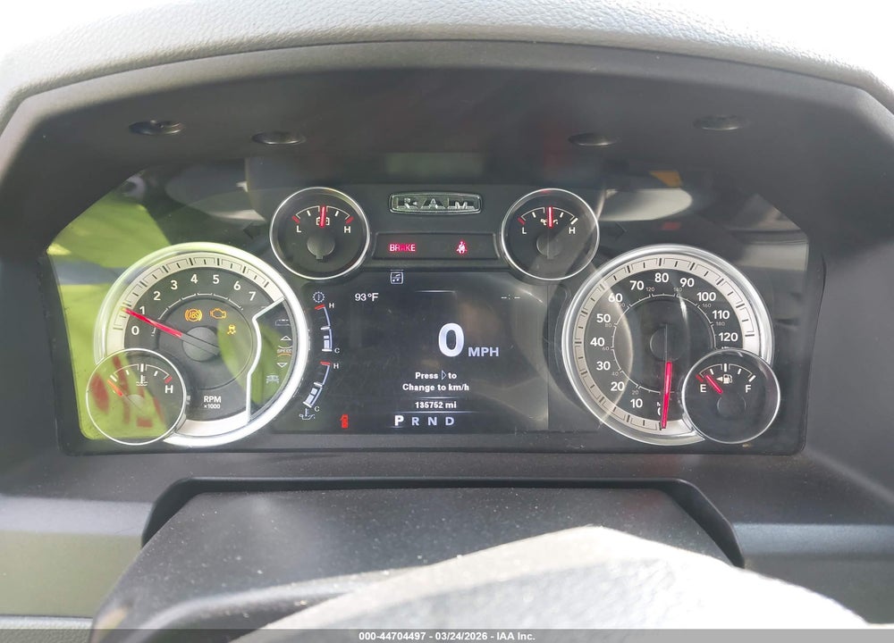 2013 RAM 1500 BIG HORN VIN: 1C6RR6LT2DS707544