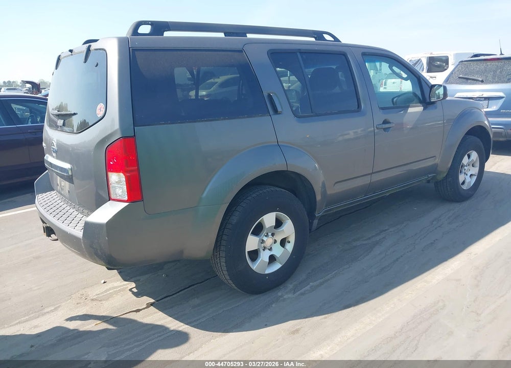 2008 NISSAN PATHFINDER S VIN: 5N1AR18B08C659255