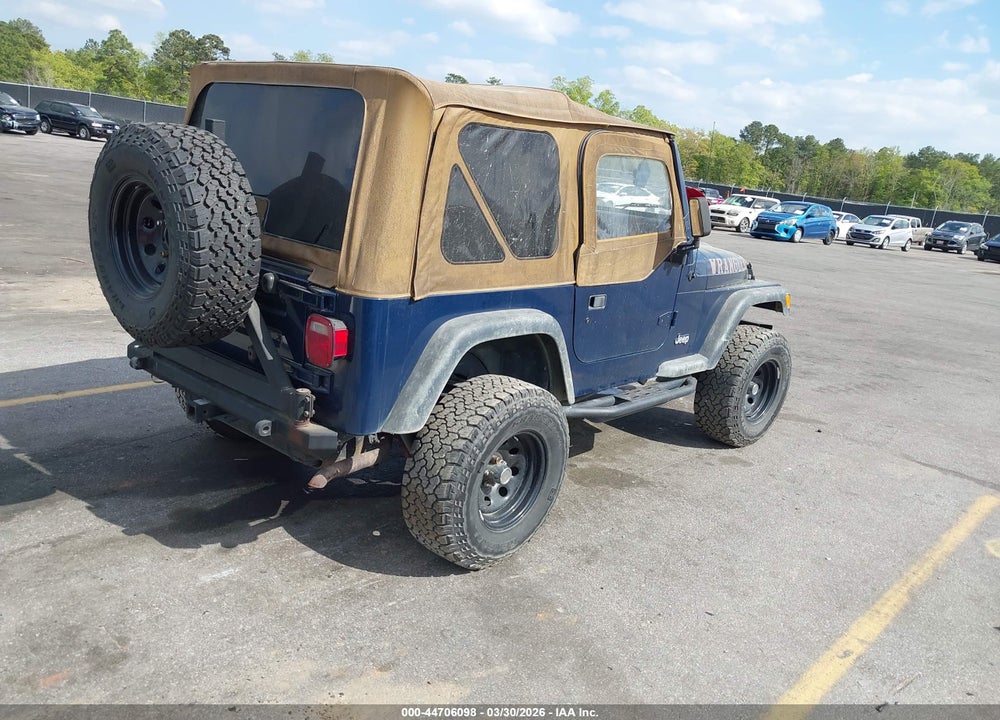 2000 JEEP WRANGLER SE VIN: 1J4FA29P0YP777729