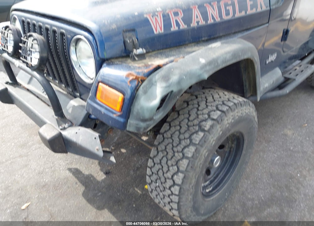 2000 JEEP WRANGLER SE VIN: 1J4FA29P0YP777729
