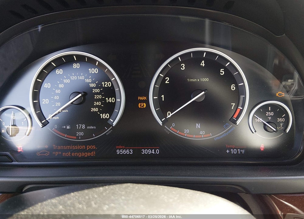 2013 BMW 550I XDRIVE VIN: WBAFU9C59DDY71338