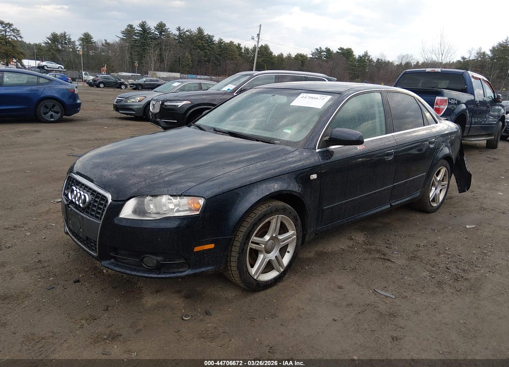 2008 AUDI A4 2.0T VIN: WAUDF78E88A117921