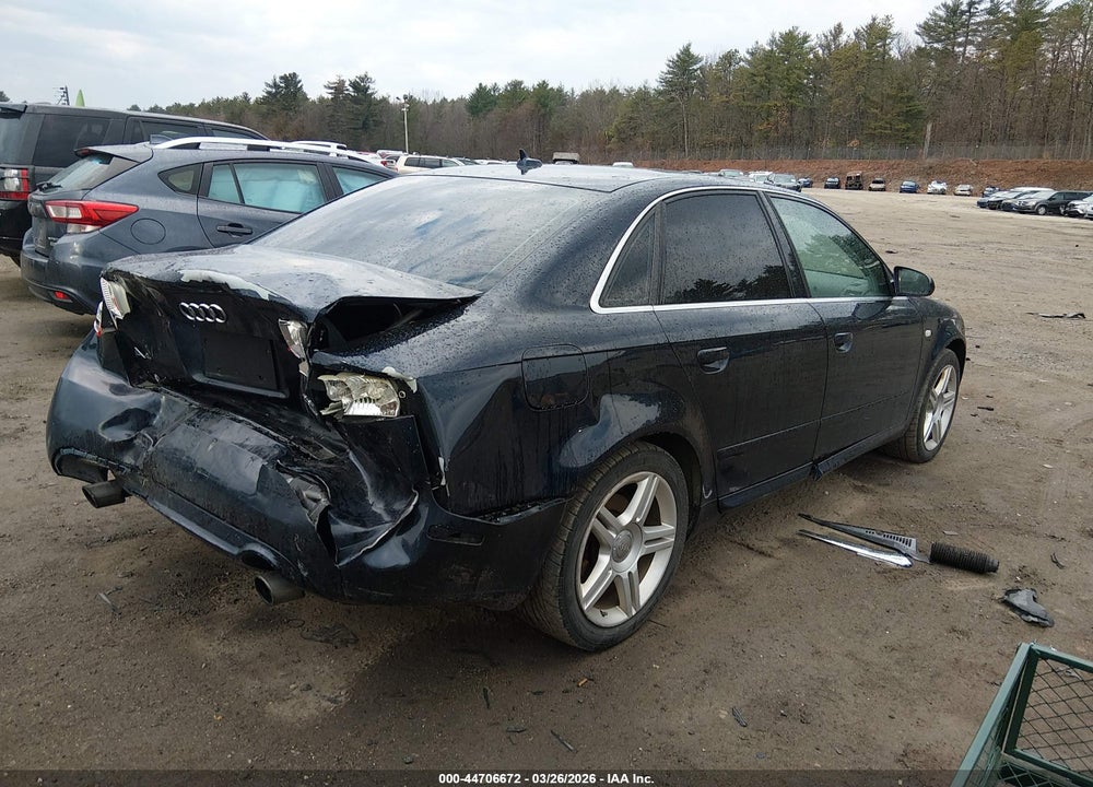 2008 AUDI A4 2.0T VIN: WAUDF78E88A117921