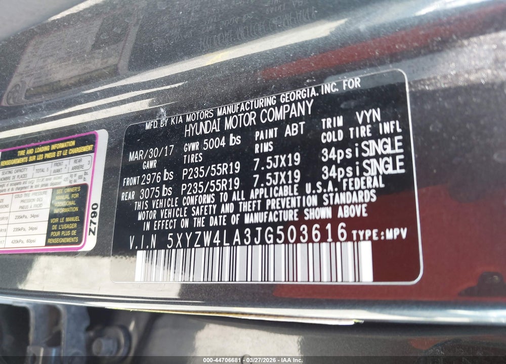 2018 HYUNDAI SANTA FE SPORT 2.0T ULTIMATE VIN: 5XYZW4LA3JG503616