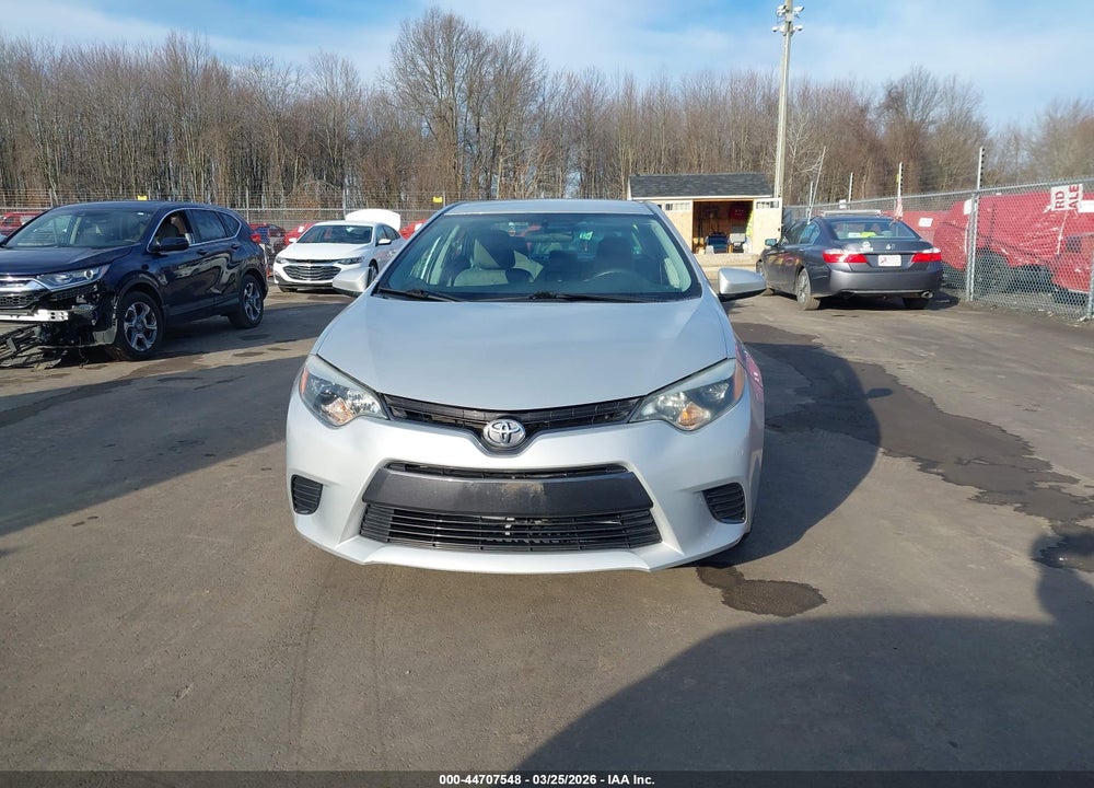 2016 TOYOTA COROLLA LE VIN: 2T1BURHE1GC652580