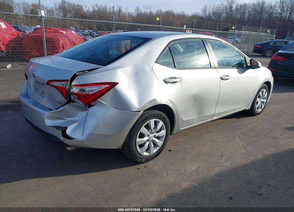 2016 TOYOTA COROLLA LE VIN: 2T1BURHE1GC652580