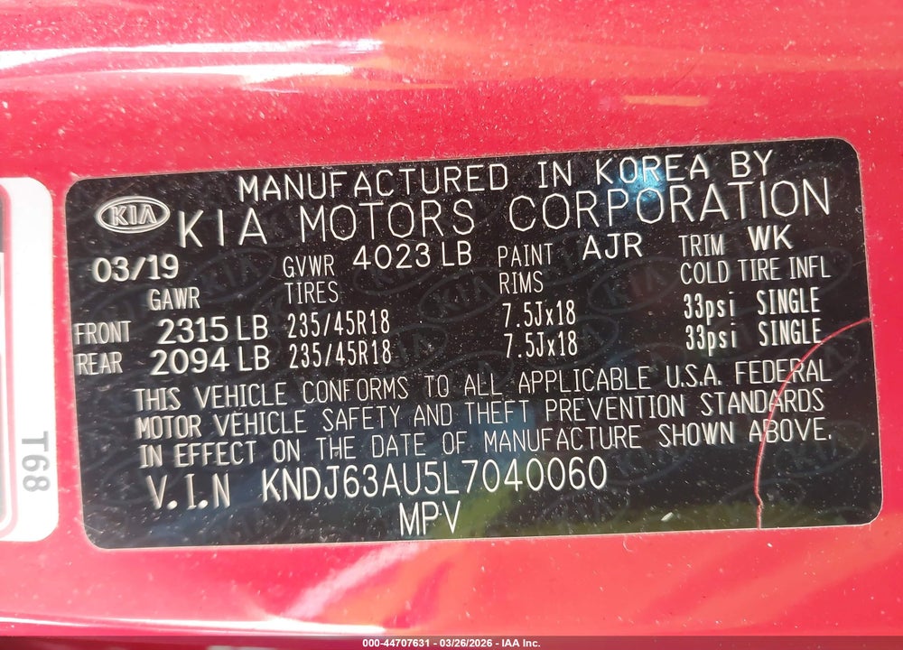 2020 KIA SOUL GT-LINE VIN: KNDJ63AU5L7040060