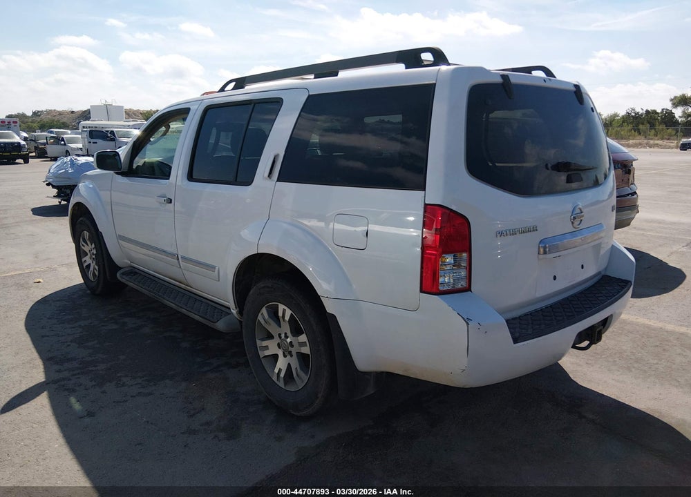 2008 NISSAN PATHFINDER LE VIN: 5N1AR18B38C648864