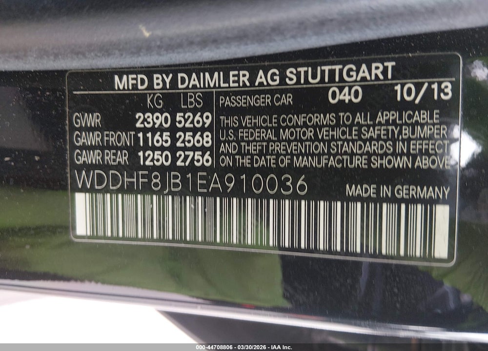 2014 MERCEDES-BENZ E 350 4MATIC VIN: WDDHF8JB1EA910036