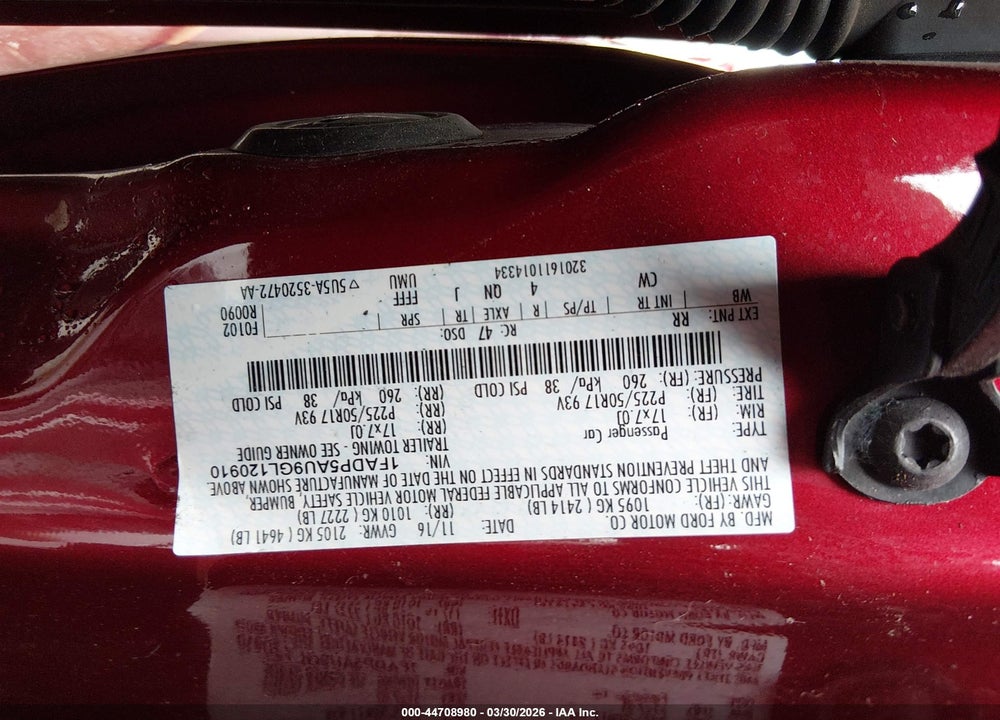 2016 FORD C-MAX HYBRID SE VIN: 1FADP5AU9GL120910