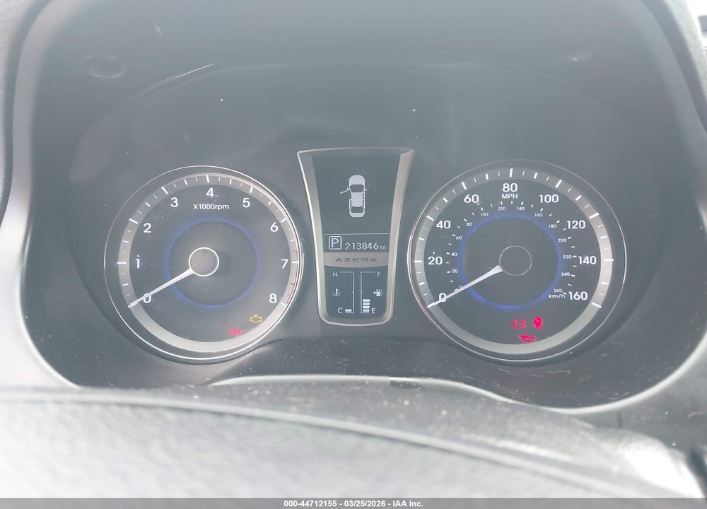2013 HYUNDAI AZERA VIN: KMHFG4JG2DA214587
