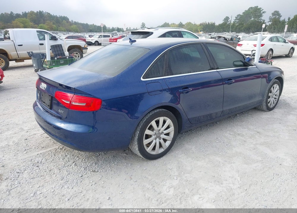 2013 AUDI A4 2.0T PREMIUM VIN: WAUAFAFL5DN022334