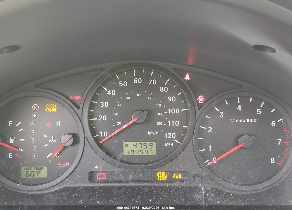 2005 SAAB 9-2X LINEAR VIN: JF4GG616X5H057579