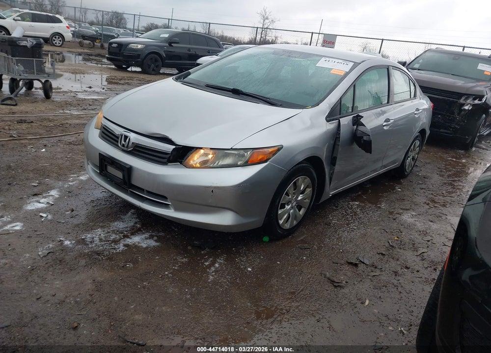 2012 HONDA CIVIC LX VIN: 19XFB2F5XCE099439