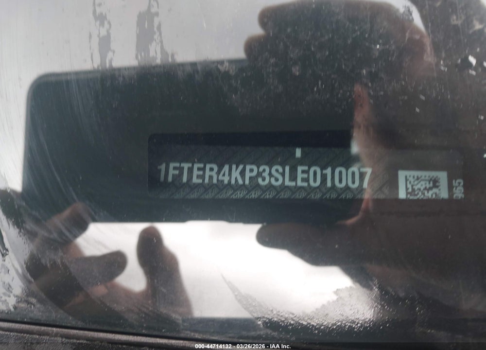 2025 FORD RANGER LARIAT VIN: 1FTER4KP3SLE01007