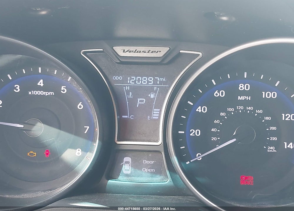 2013 HYUNDAI VELOSTER TURBO W/BLUE VIN: KMHTC6AE5DU156417