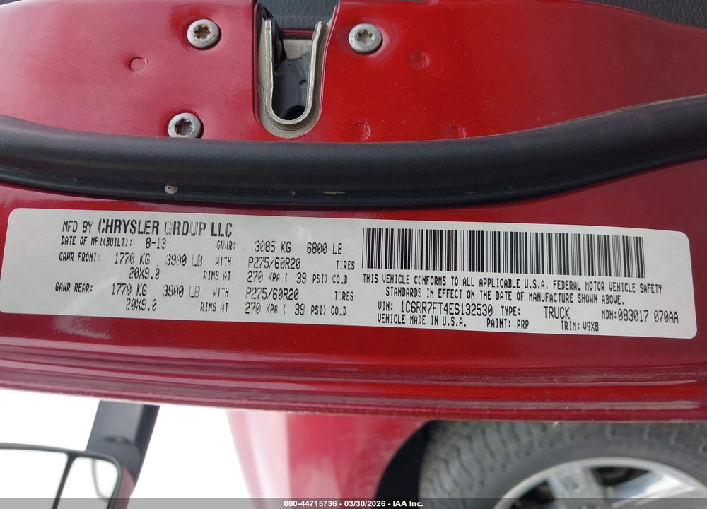 2014 RAM 1500 EXPRESS VIN: 1C6RR7FT4ES132530