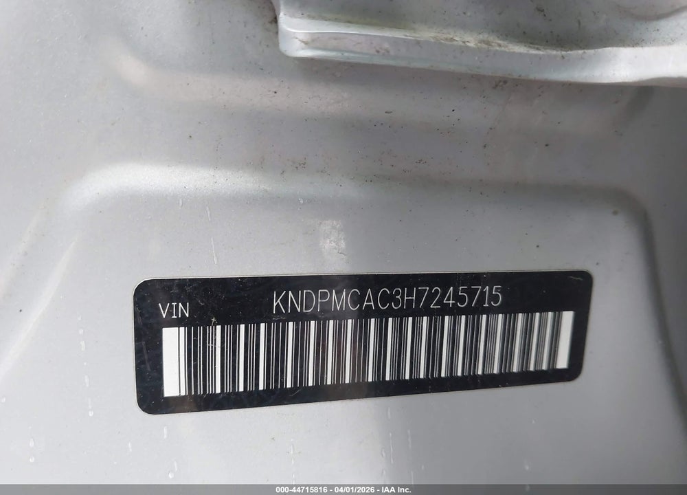 2017 KIA SPORTAGE LX VIN: KNDPMCAC3H7245715