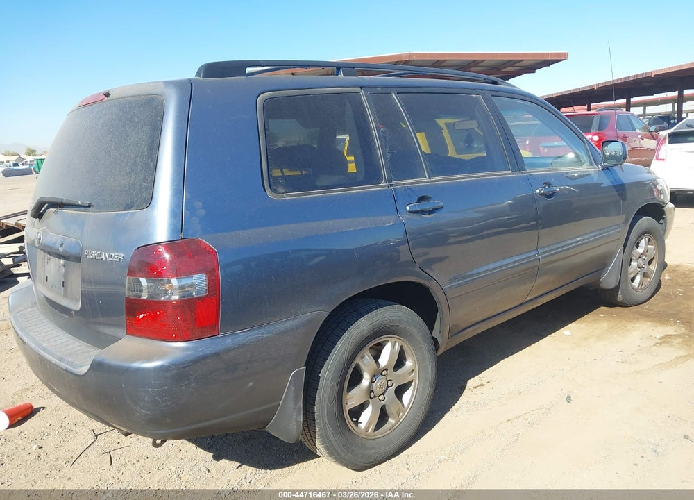 2006 TOYOTA HIGHLANDER V6 VIN: JTEGP21A160125512