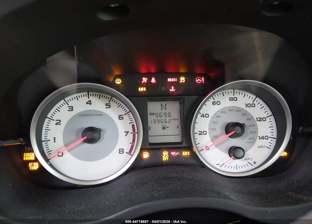 2013 SUBARU IMPREZA WAGON 2.0I VIN: JF1GPAA69DH838110