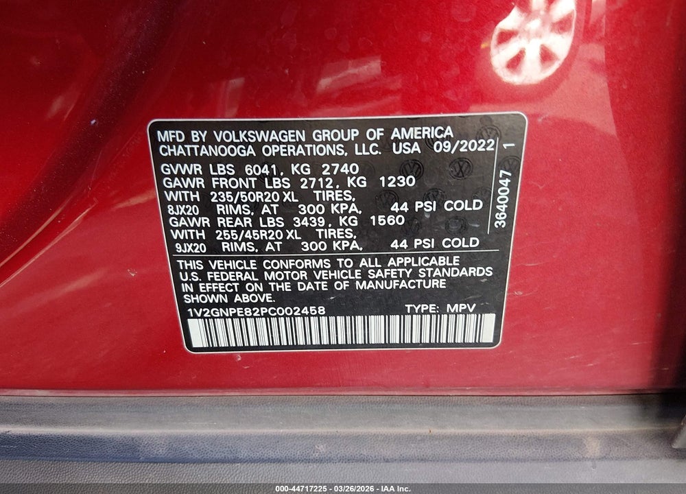 2023 VOLKSWAGEN ID.4 AWD PRO S/AWD PRO S PLUS VIN: 1V2GNPE82PC002458