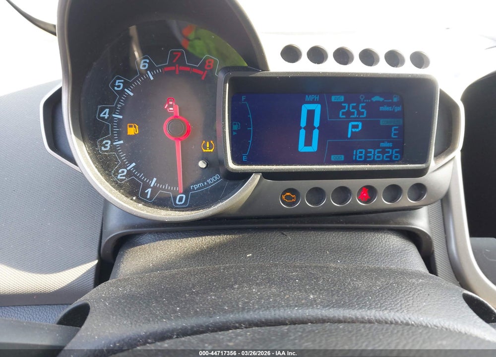 2012 CHEVROLET SONIC 2LT VIN: 1G1JC6SH6C4138648