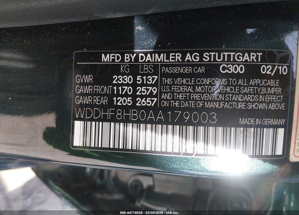 2010 MERCEDES-BENZ E 350 4MATIC VIN: WDDHF8HB0AA179003