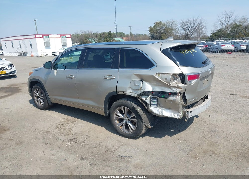 2014 TOYOTA HIGHLANDER XLE V6 VIN: 5TDJKRFH6ES012173
