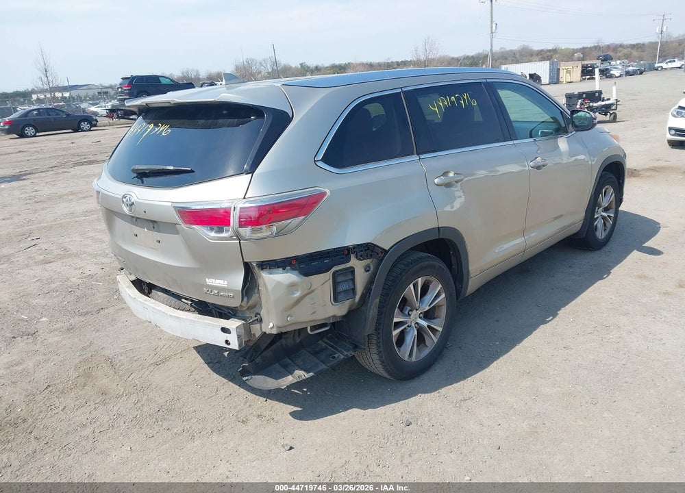 2014 TOYOTA HIGHLANDER XLE V6 VIN: 5TDJKRFH6ES012173