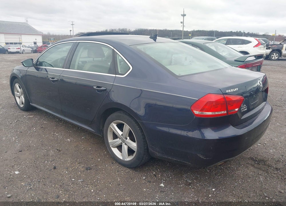 2012 VOLKSWAGEN PASSAT 2.5L SE VIN: 1VWBP7A36CC041626