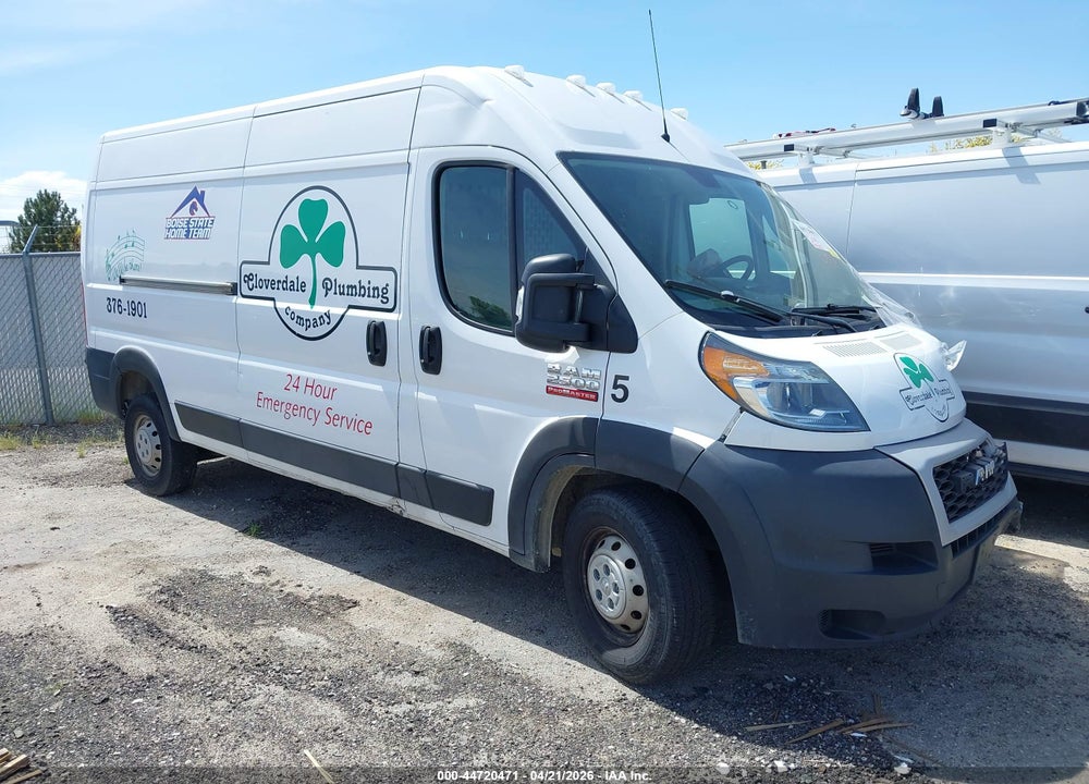 2019 RAM PROMASTER 2500 HIGH ROOF 159 WB VIN: 3C6TRVDG8KE516177