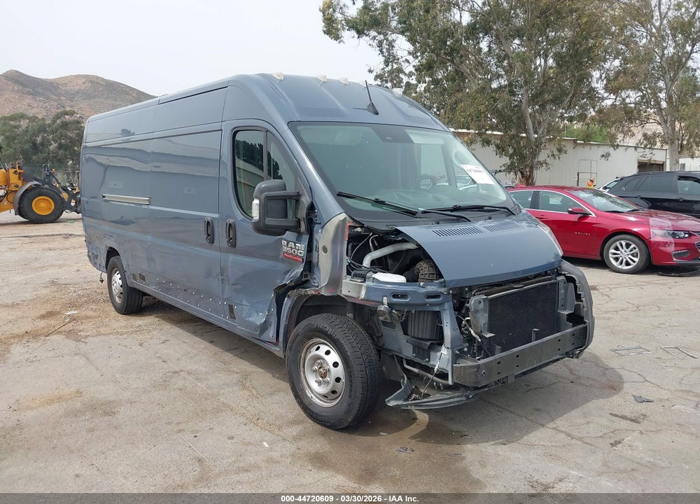 2022 RAM PROMASTER 3500 CARGO VAN HIGH ROOF 159 WB EXT VIN: 3C6MRVJG2NE136264