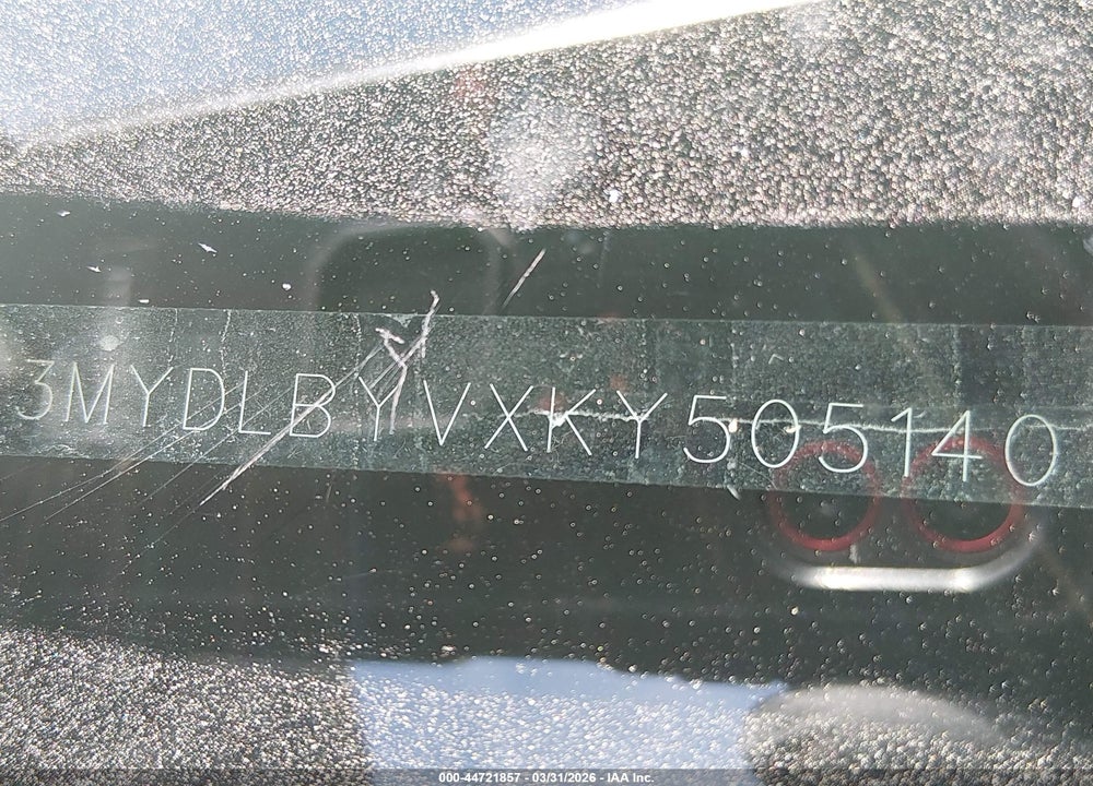 2019 TOYOTA YARIS VIN: 3MYDLBYVXKY505140