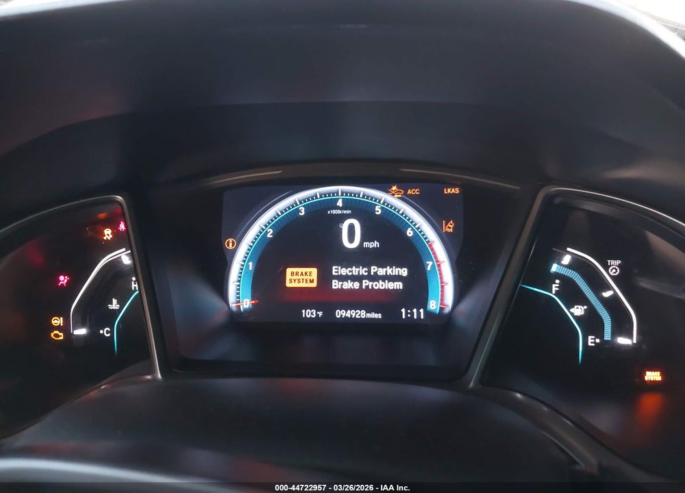 2019 HONDA CIVIC EX VIN: 19XFC1F37KE004114