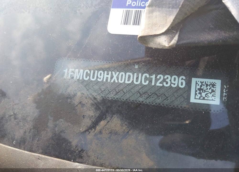 2013 FORD ESCAPE SEL VIN: 1FMCU9HX0DUC12396