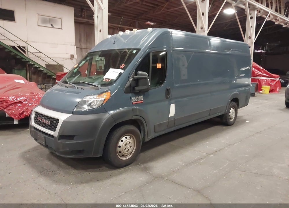2021 RAM PROMASTER 3500 CARGO VAN HIGH ROOF 159 WB EXT VIN: 3C6MRVJG7ME562224