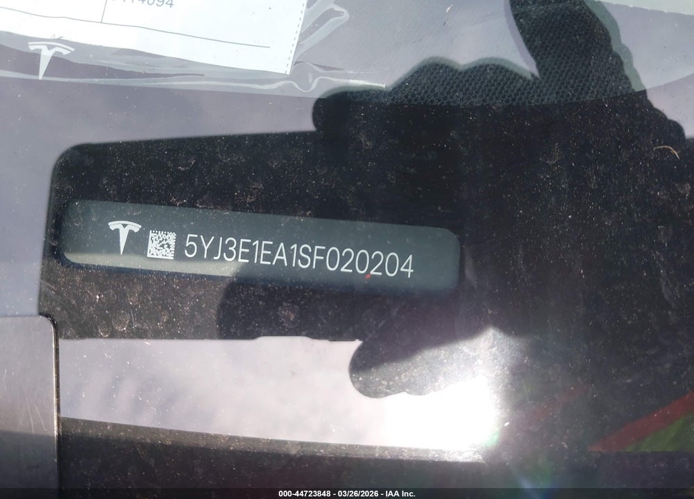 2025 TESLA MODEL 3 LONG RANGE REAR-WHEEL DRIVE/STANDARD REAR-WHEEL DRIVE VIN: 5YJ3E1EA1SF020204
