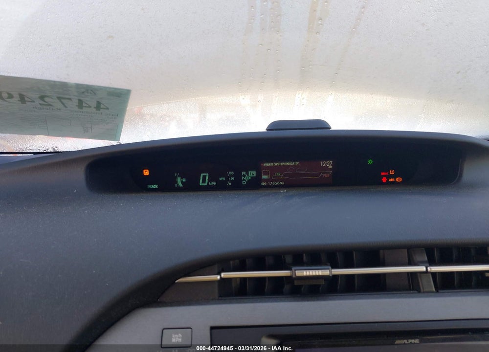 2013 TOYOTA PRIUS THREE VIN: JTDKN3DU7D1701711