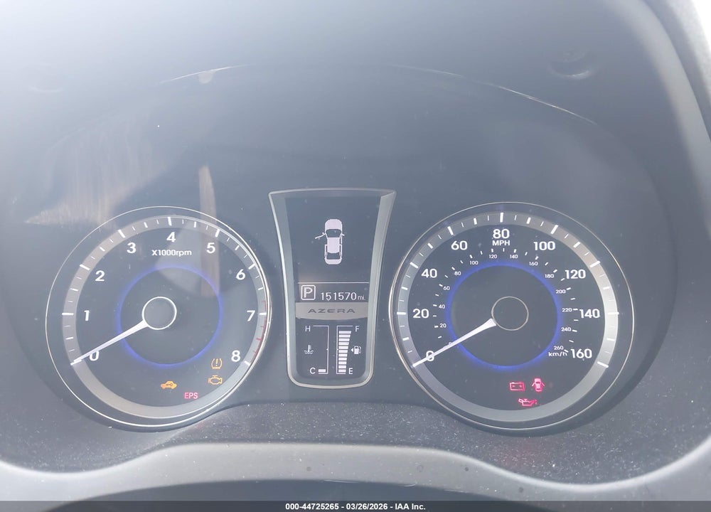 2013 HYUNDAI AZERA VIN: KMHFH4JG5DA199130