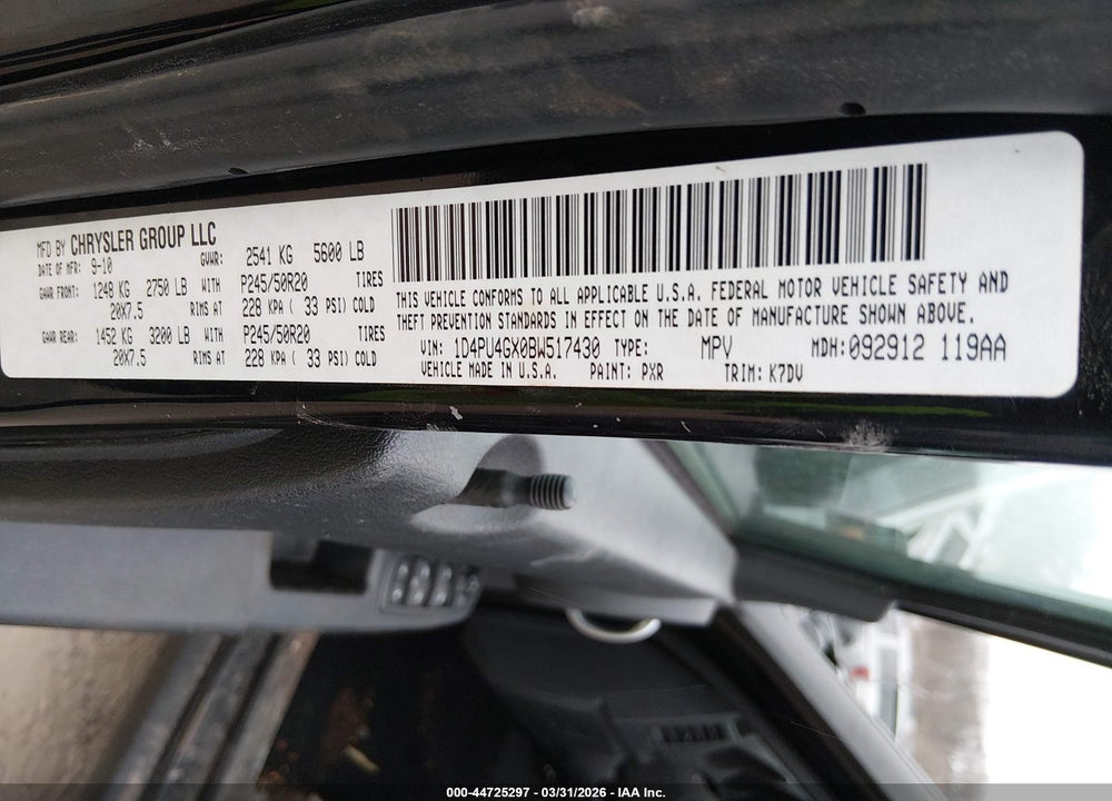 2011 DODGE NITRO HEAT VIN: 1D4PU4GX0BW517430