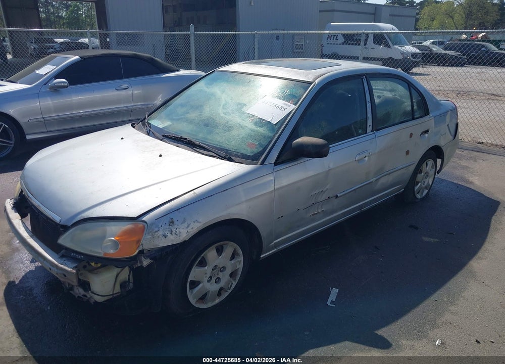 2001 HONDA CIVIC EX VIN: 2HGES26771H600741