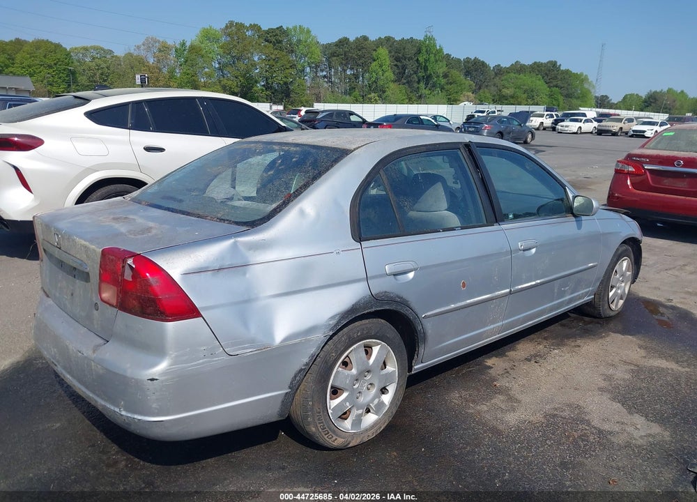 2001 HONDA CIVIC EX VIN: 2HGES26771H600741