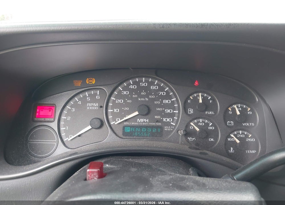2002 CHEVROLET AVALANCHE 1500 VIN: 3GNEC13TX2G190355