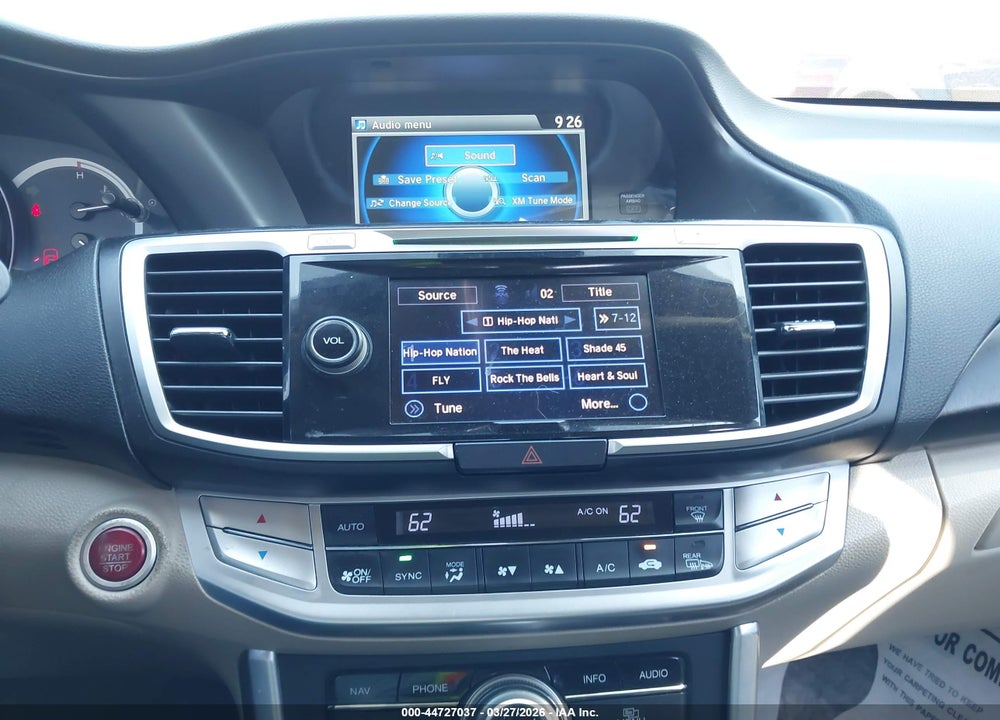 2015 HONDA ACCORD EX-L VIN: 1HGCR2F81FA110295