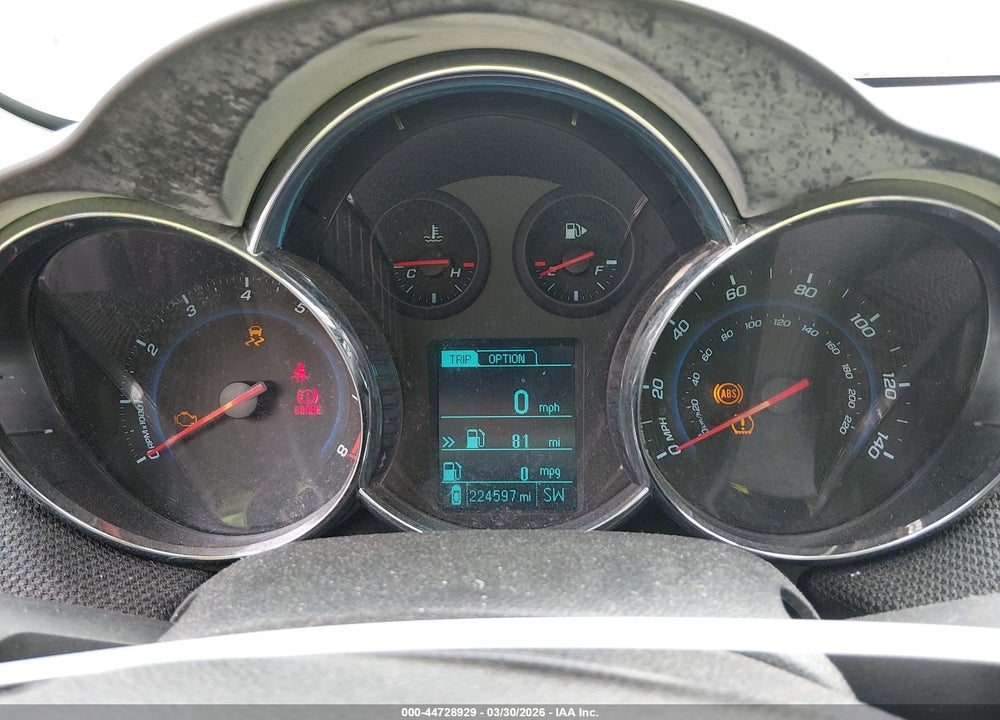 2013 CHEVROLET CRUZE 1LT MANUAL VIN: 1G1PD5SB2D7236024